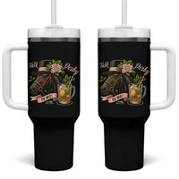 Talk Derby To Me Tumbler With Handle Ky Horse Racing Mint Julep and Roses