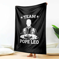 Team Pope Leo XIV Throw Blanket Vintage Catholic Faith Historical Religious Support