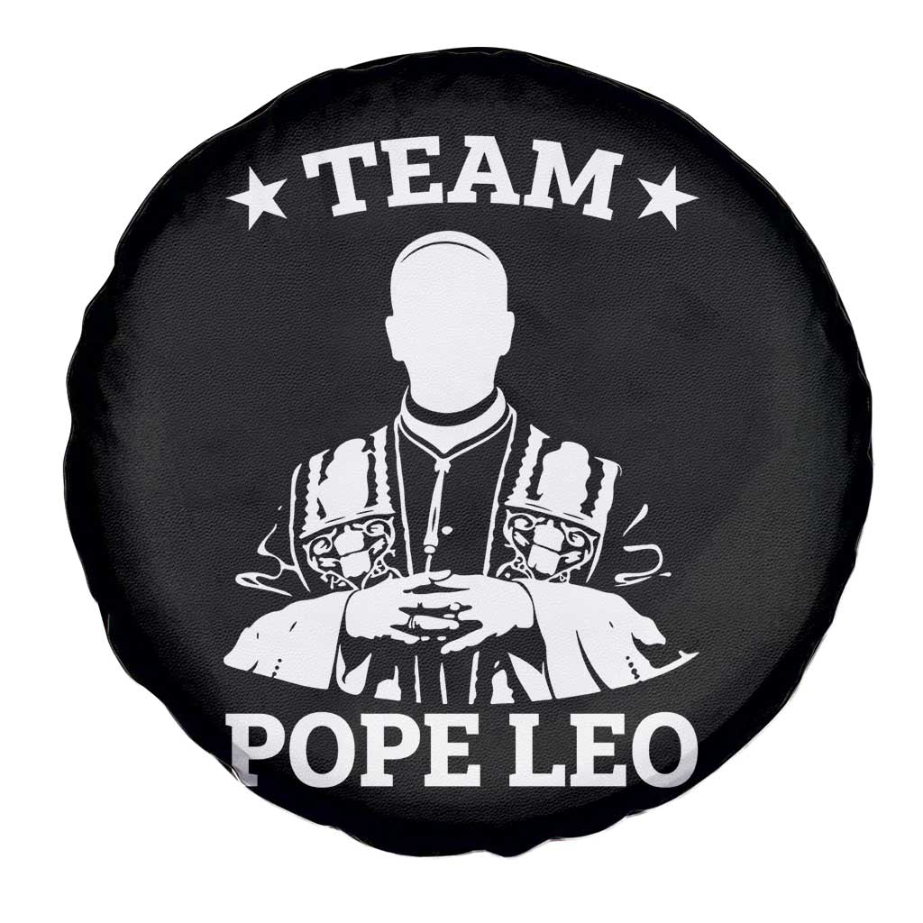 Team Pope Leo XIV Spare Tire Cover Vintage Catholic Faith Historical Religious Support