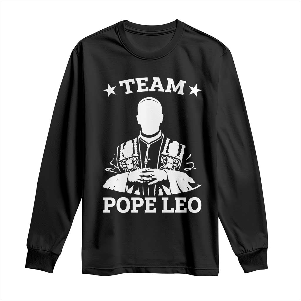 Team Pope Leo XIV Long Sleeve Shirt Vintage Catholic Faith Historical Religious Support