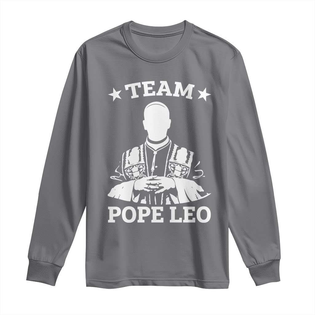 Team Pope Leo XIV Long Sleeve Shirt Vintage Catholic Faith Historical Religious Support
