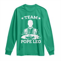 Team Pope Leo XIV Long Sleeve Shirt Vintage Catholic Faith Historical Religious Support
