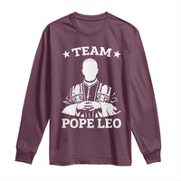 Team Pope Leo XIV Long Sleeve Shirt Vintage Catholic Faith Historical Religious Support