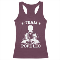 Team Pope Leo XIV Racerback Tank Top Vintage Catholic Faith Historical Religious Support