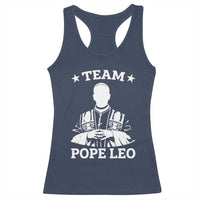 Team Pope Leo XIV Racerback Tank Top Vintage Catholic Faith Historical Religious Support