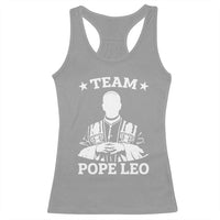 Team Pope Leo XIV Racerback Tank Top Vintage Catholic Faith Historical Religious Support