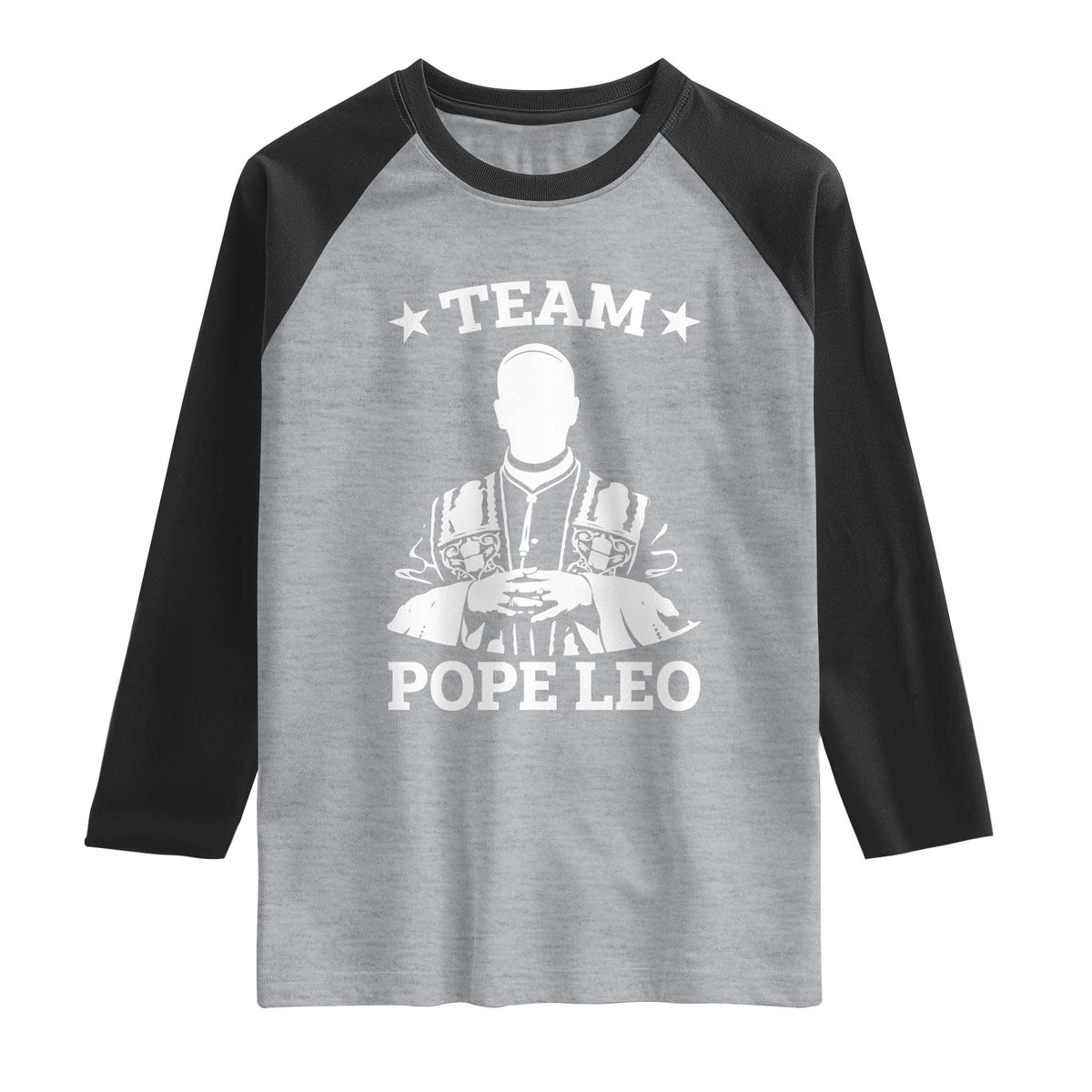 Team Pope Leo XIV Raglan Shirt Vintage Catholic Faith Historical Religious Support