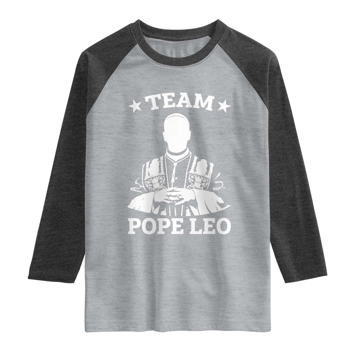 Team Pope Leo XIV Raglan Shirt Vintage Catholic Faith Historical Religious Support