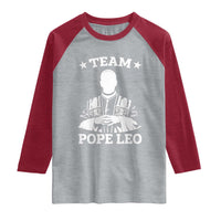 Team Pope Leo XIV Raglan Shirt Vintage Catholic Faith Historical Religious Support