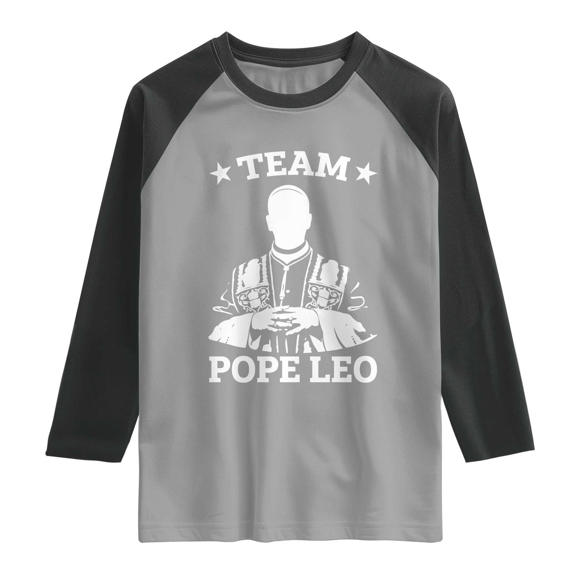 Team Pope Leo XIV Raglan Shirt Vintage Catholic Faith Historical Religious Support