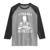 Team Pope Leo XIV Raglan Shirt Vintage Catholic Faith Historical Religious Support