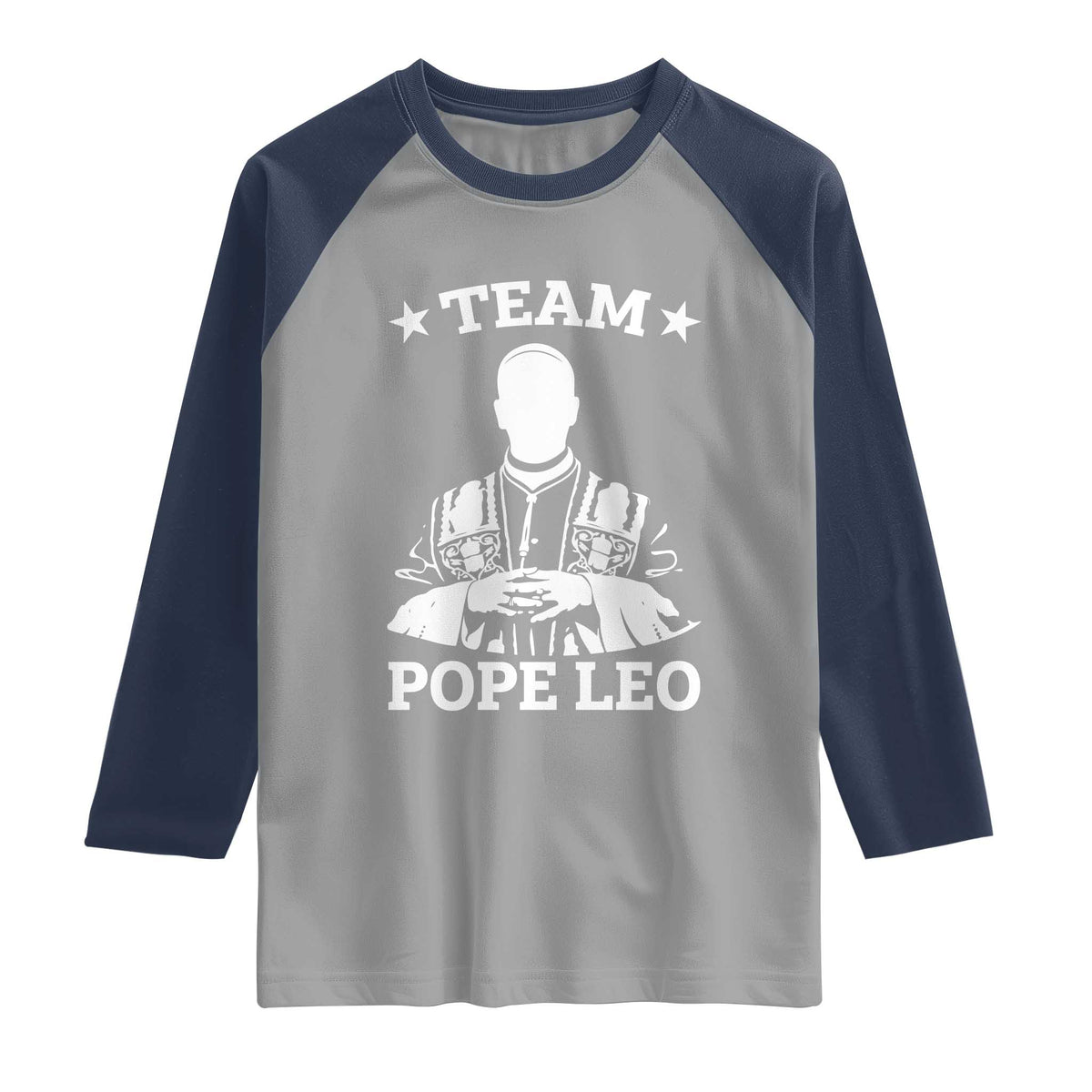 Team Pope Leo XIV Raglan Shirt Vintage Catholic Faith Historical Religious Support