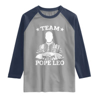 Team Pope Leo XIV Raglan Shirt Vintage Catholic Faith Historical Religious Support