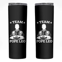 Team Pope Leo XIV Skinny Tumbler Vintage Catholic Faith Historical Religious Support