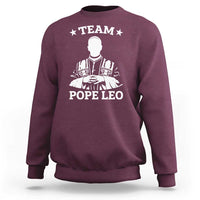 Team Pope Leo XIV Sweatshirt Vintage Catholic Faith Historical Religious Support