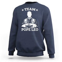 Team Pope Leo XIV Sweatshirt Vintage Catholic Faith Historical Religious Support