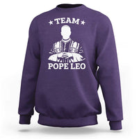 Team Pope Leo XIV Sweatshirt Vintage Catholic Faith Historical Religious Support