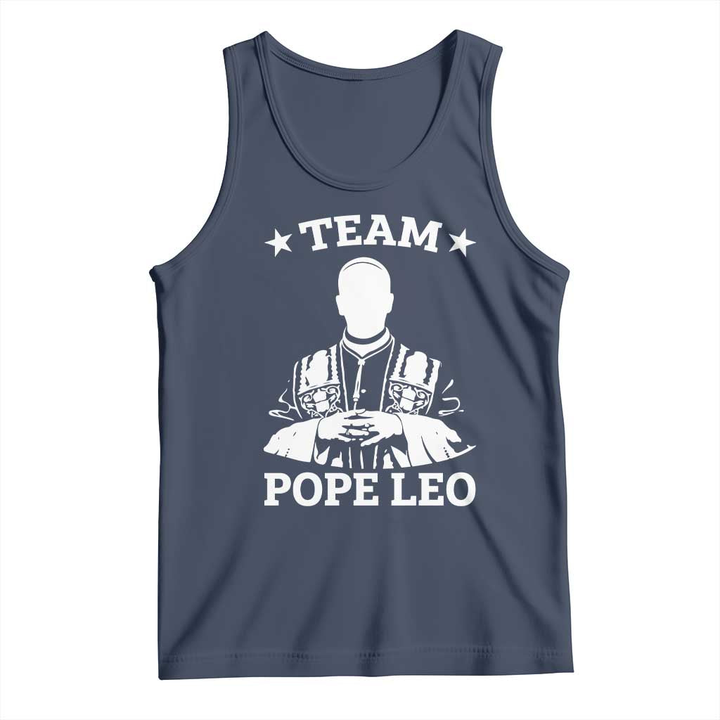 Team Pope Leo XIV Tank Top Vintage Catholic Faith Historical Religious Support