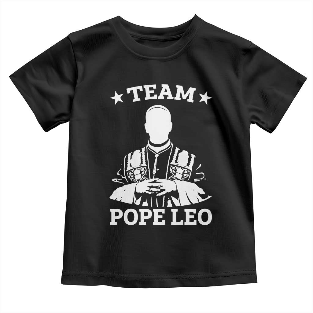 Team Pope Leo XIV Toddler T Shirt Vintage Catholic Faith Historical Religious Support