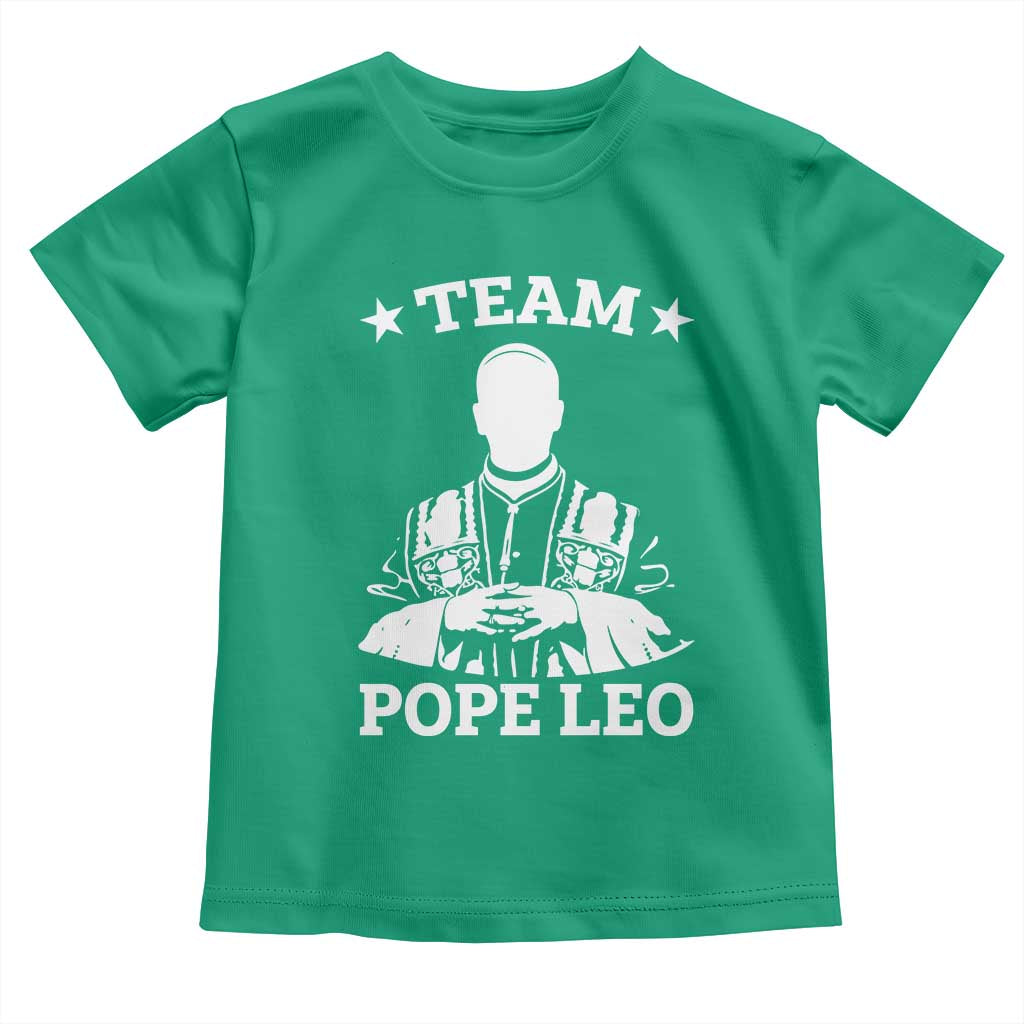 Team Pope Leo XIV Toddler T Shirt Vintage Catholic Faith Historical Religious Support