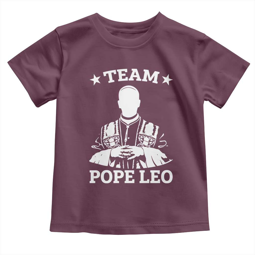 Team Pope Leo XIV Toddler T Shirt Vintage Catholic Faith Historical Religious Support