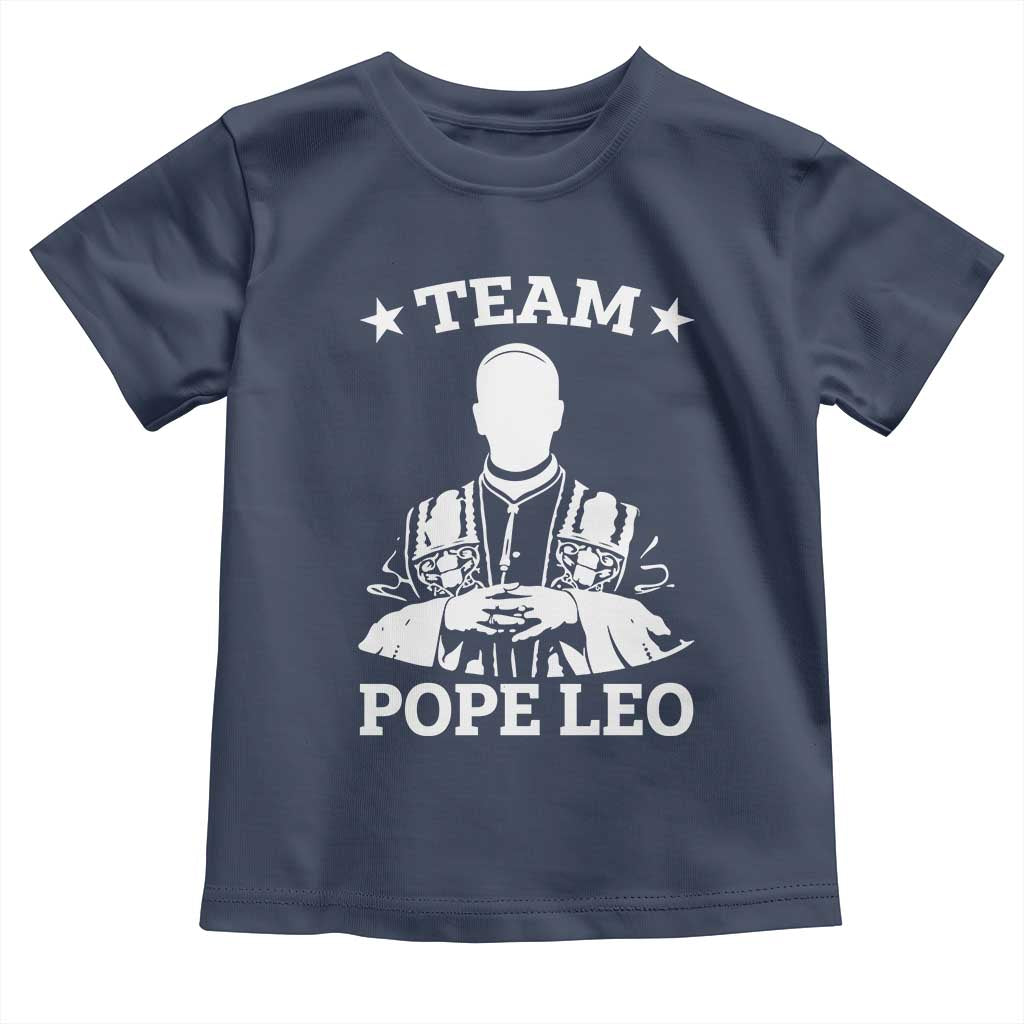 Team Pope Leo XIV Toddler T Shirt Vintage Catholic Faith Historical Religious Support