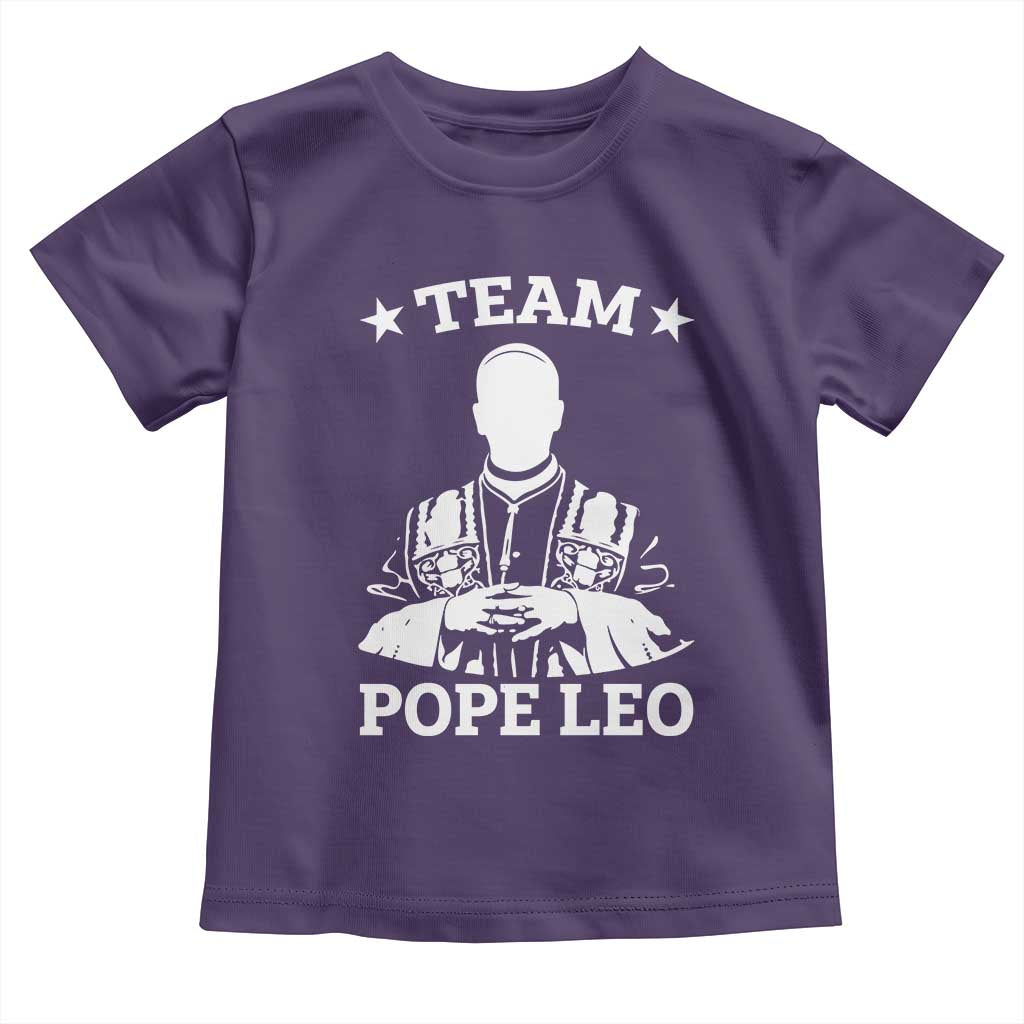 Team Pope Leo XIV Toddler T Shirt Vintage Catholic Faith Historical Religious Support