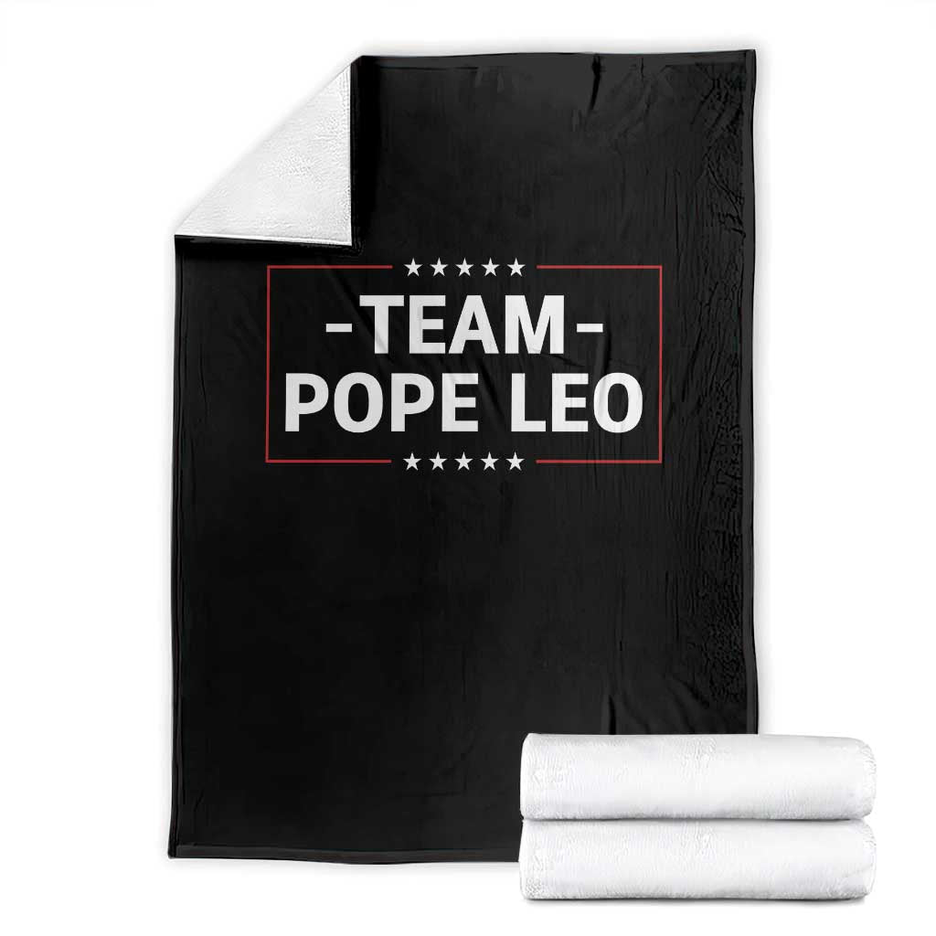 Team Pope Leo XIV Throw Blanket Catholic Pride Religious Faith Solidarity