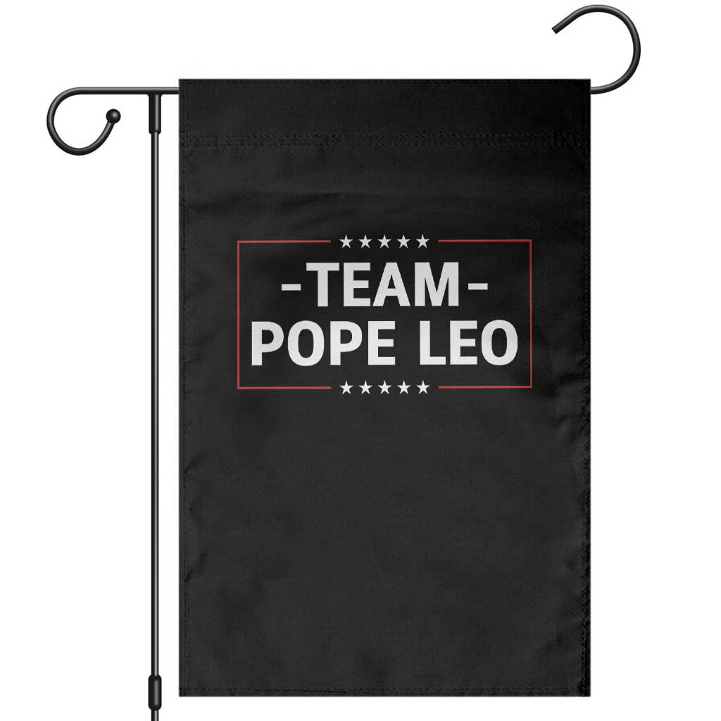 Team Pope Leo XIV Garden Flag Catholic Pride Religious Faith Solidarity