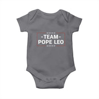 Team Pope Leo XIV Baby Onesie Catholic Pride Religious Faith Solidarity