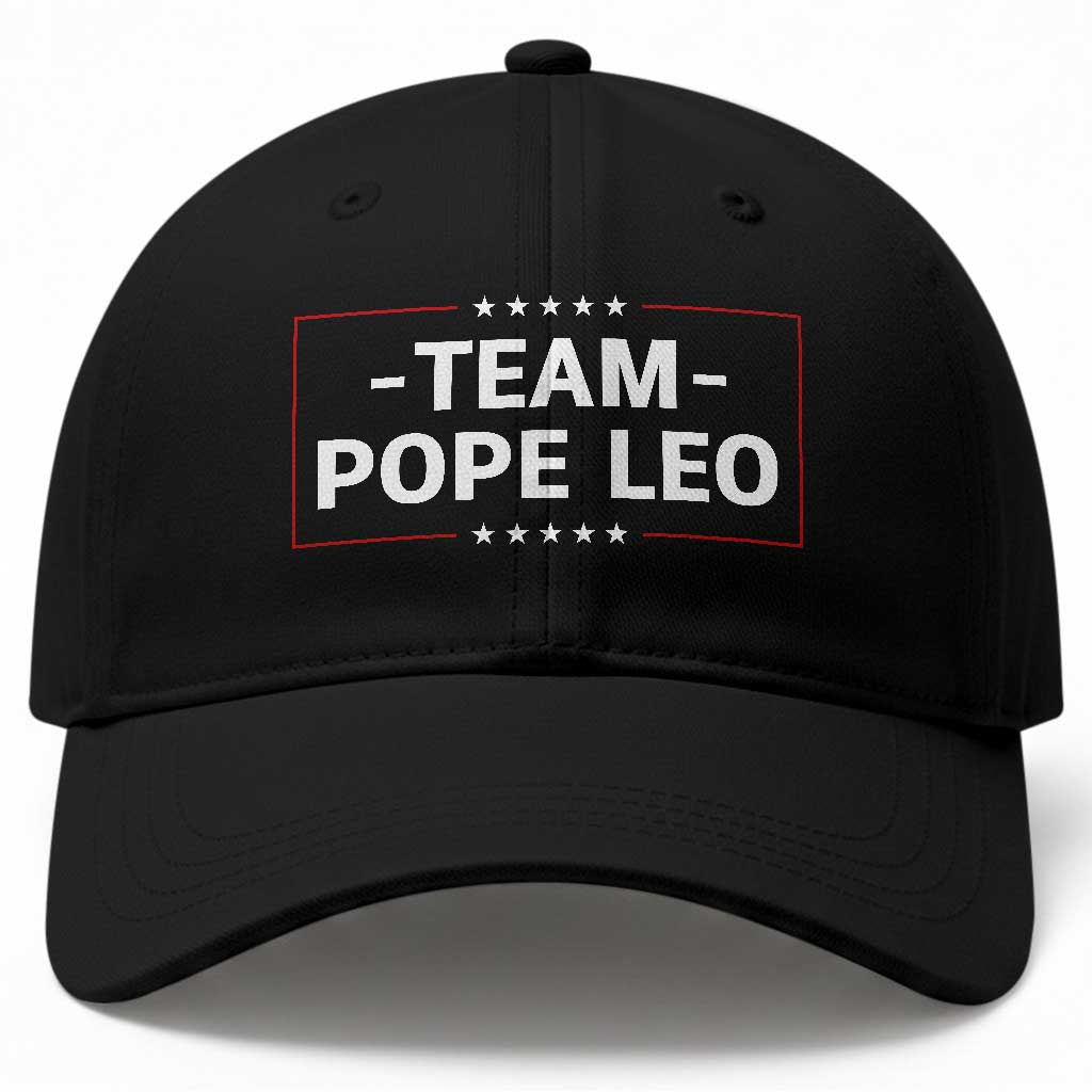 Team Pope Leo XIV Baseball Cap Catholic Pride Religious Faith Solidarity