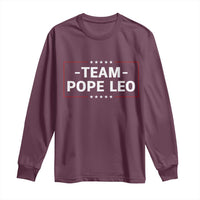Team Pope Leo XIV Long Sleeve Shirt Catholic Pride Religious Faith Solidarity
