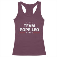 Team Pope Leo XIV Racerback Tank Top Catholic Pride Religious Faith Solidarity