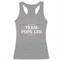 Team Pope Leo XIV Racerback Tank Top Catholic Pride Religious Faith Solidarity