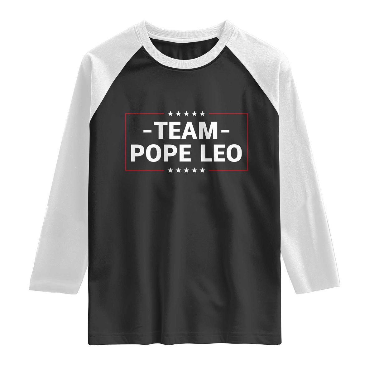 Team Pope Leo XIV Raglan Shirt Catholic Pride Religious Faith Solidarity