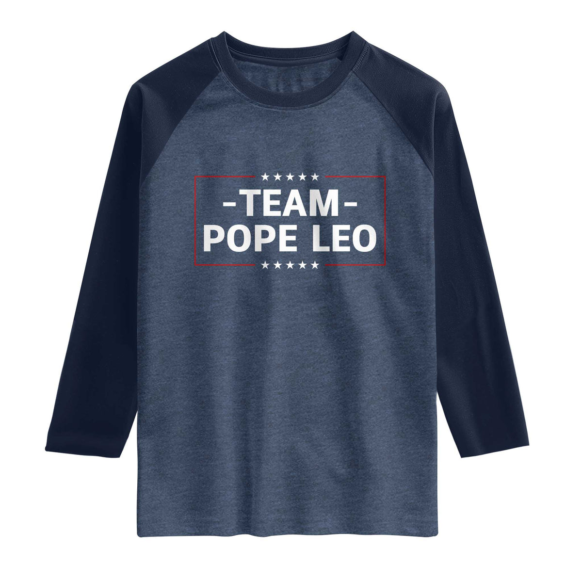 Team Pope Leo XIV Raglan Shirt Catholic Pride Religious Faith Solidarity