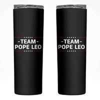 Team Pope Leo XIV Skinny Tumbler Catholic Pride Religious Faith Solidarity