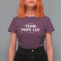 Team Pope Leo XIV T Shirt For Women Catholic Pride Religious Faith Solidarity