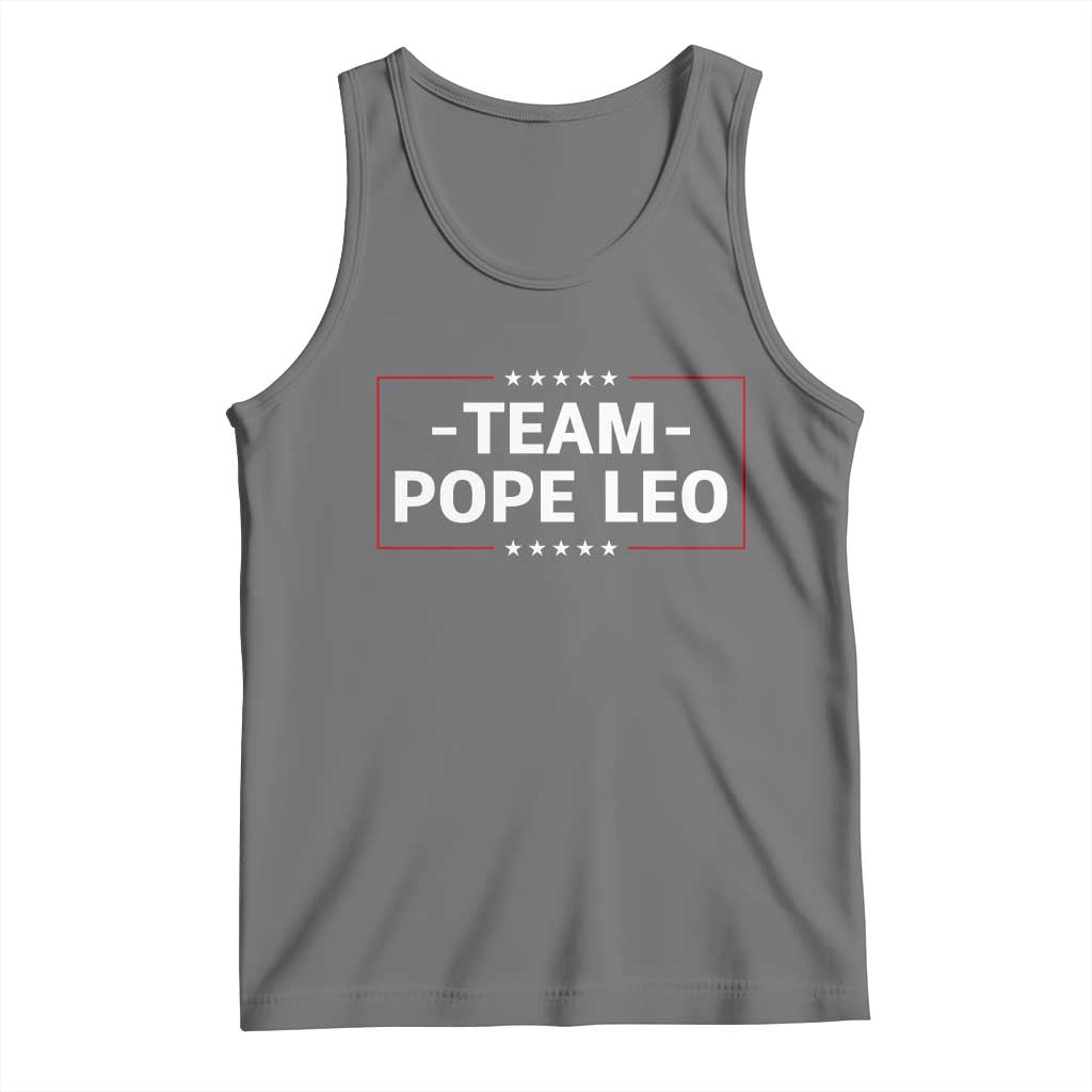 Team Pope Leo XIV Tank Top Catholic Pride Religious Faith Solidarity