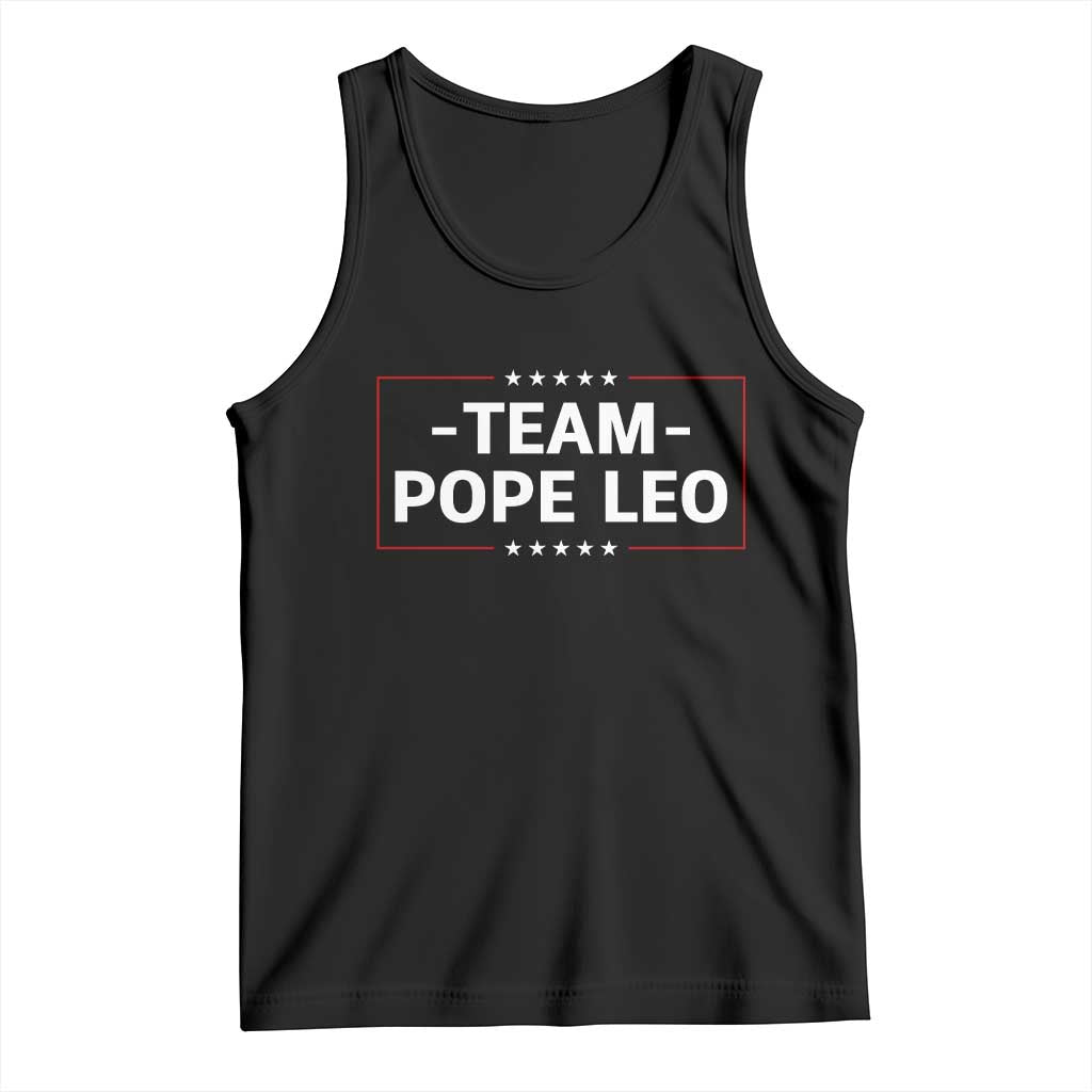 Team Pope Leo XIV Tank Top Catholic Pride Religious Faith Solidarity