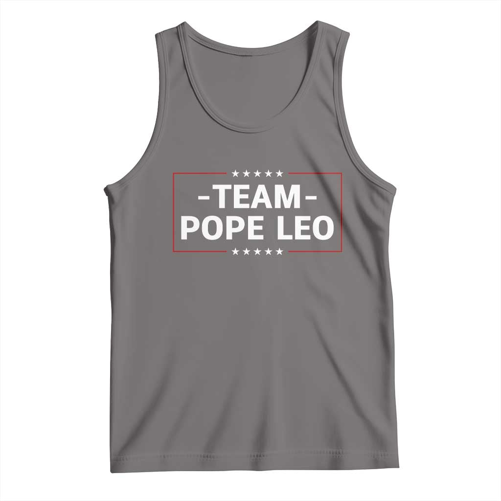 Team Pope Leo XIV Tank Top Catholic Pride Religious Faith Solidarity