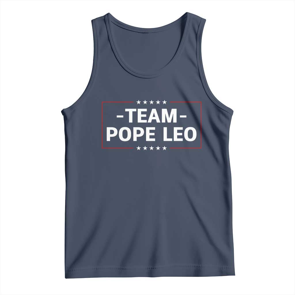 Team Pope Leo XIV Tank Top Catholic Pride Religious Faith Solidarity