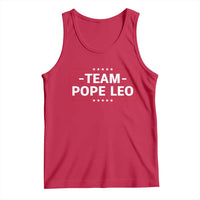 Team Pope Leo XIV Tank Top Catholic Pride Religious Faith Solidarity