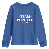 Team Pope Leo XIV Youth Sweatshirt Catholic Pride Religious Faith Solidarity