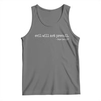 Evil Will Not Prevail Pope Leo XIV Religious Quote Tank Top Hopeful Christian Faith Graphic