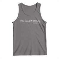Evil Will Not Prevail Pope Leo XIV Religious Quote Tank Top Hopeful Christian Faith Graphic
