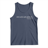 Evil Will Not Prevail Pope Leo XIV Religious Quote Tank Top Hopeful Christian Faith Graphic