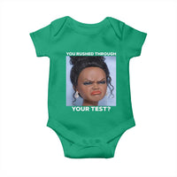 Funny You Rushed Through Your Test Doll Face Meme Baby Onesie Teacher Reaction Humor Testing Day
