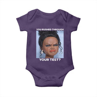 Funny You Rushed Through Your Test Doll Face Meme Baby Onesie Teacher Reaction Humor Testing Day