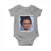 Funny You Rushed Through Your Test Doll Face Meme Baby Onesie Teacher Reaction Humor Testing Day